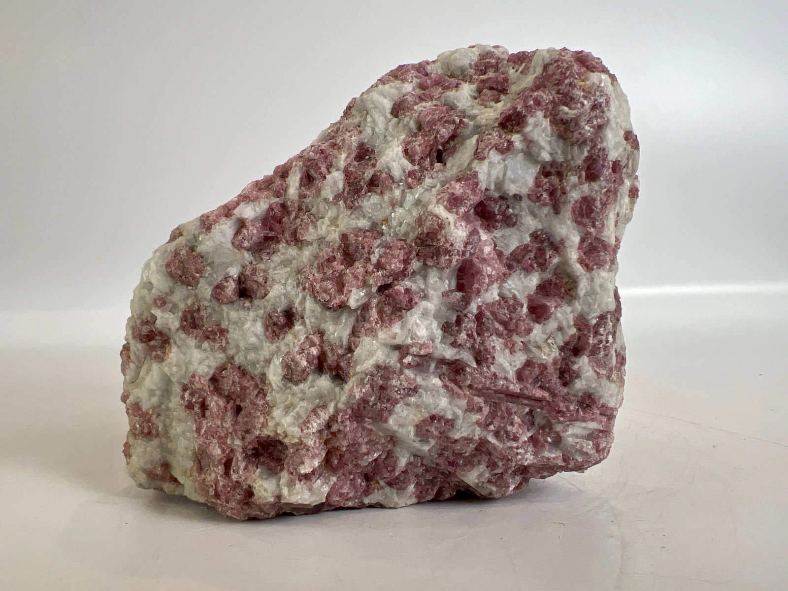 Pink Tourmaline in Matrix: Formation of pink tourmaline in matrix. 3.75" x 4" x 2". 1 pound, 5 ounces.