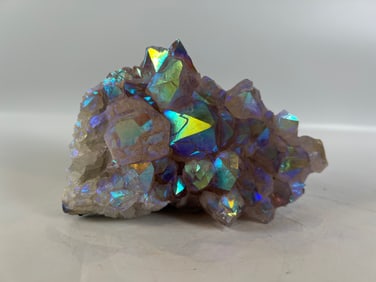 Titanium Aura Amethyst Cluster