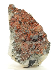 Rare Realgar on Quartz with Pyrite and Galena