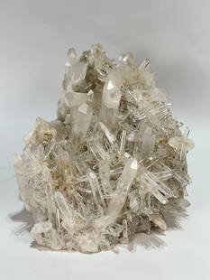 Rare Blue Smoke Quartz Cluster: New find! Beautiful and rare Blue Smoke Quartz cluster from La Belleza, Santander, Colombia. 9” x 12” x 6”. 15 pounds, 9 ounces.