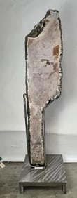 Gallery Worthy Pink Amethyst Section on Custom Steel Stand