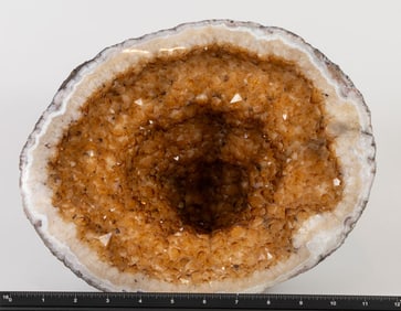 Ribbed Citrine Vug Geode