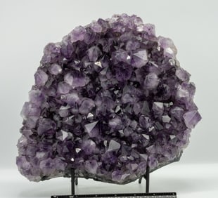 Exceptional Quality Amethyst Crystal Cluster with Goethite Inclusions