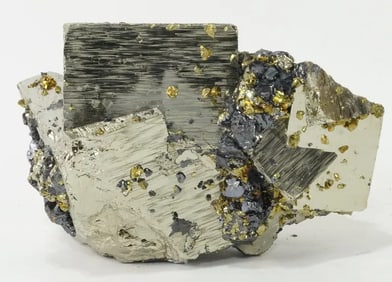 Museum Quality Cubic Pyrite, Sphalerite and Chalcopyrite Formation