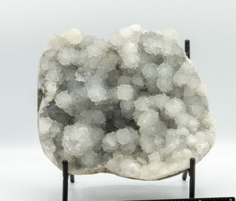 Apophyllite on Blue Chalcedony