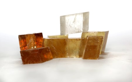 7 Optical Calcite Rhomboid Formations