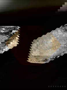 Stunning Single Quartz Crystal: Large, stunning, clear quartz crystal with incredible inclusions. 3.25" x 5.25" x 3.25". 1,000 grams.