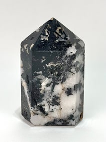 Black Tourmaline and Quartz Crystal Point