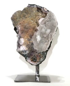 Amethyst and Selenite Formation on Custom Stand