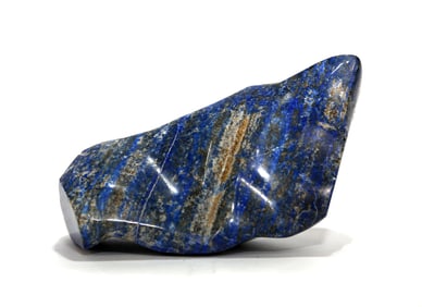 Polished Lapis Lazuli, Pyrite and Calcite Freeform