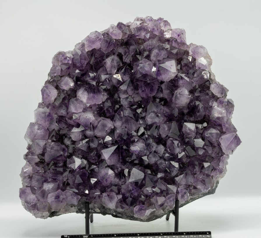 Exceptional Quality Amethyst Crystal Cluster with Goethite Inclusions (1 of 2)