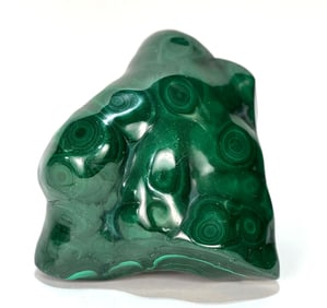 Polished Bullseye Malachite Formation