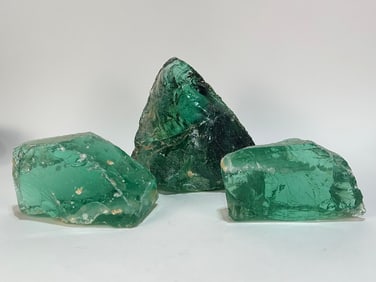 3 Green Obsidian Formations