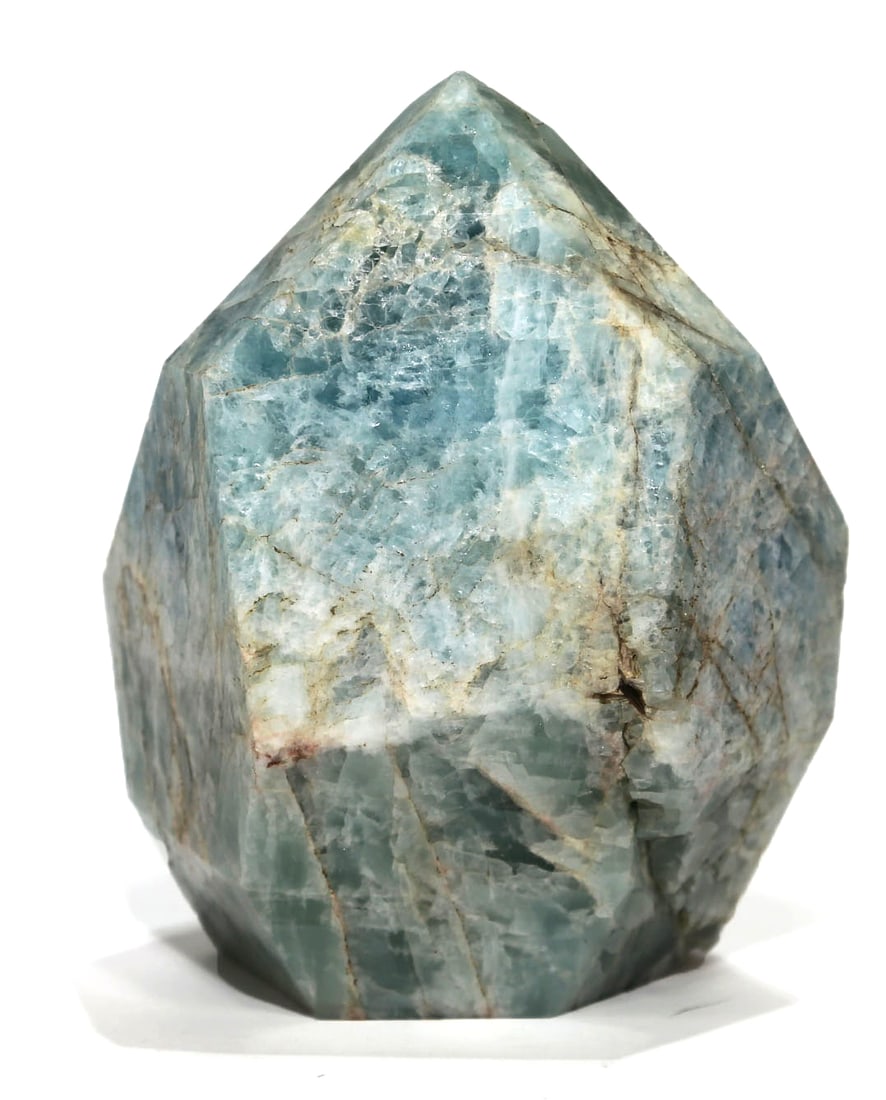 Large Aquamarine Crystal Point: Large aquamarine crystal point. 6.5" x 5" x 4". 5 pounds, 6 ounces.