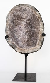 Amethyst Geode on Metal Stand