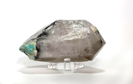 Large Quartz Crystal With Aquamarine