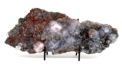 Exquisite Amethyst and Hematite Flower Formation