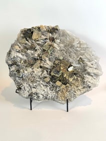 Cubic Pyrite and Quartz Plate