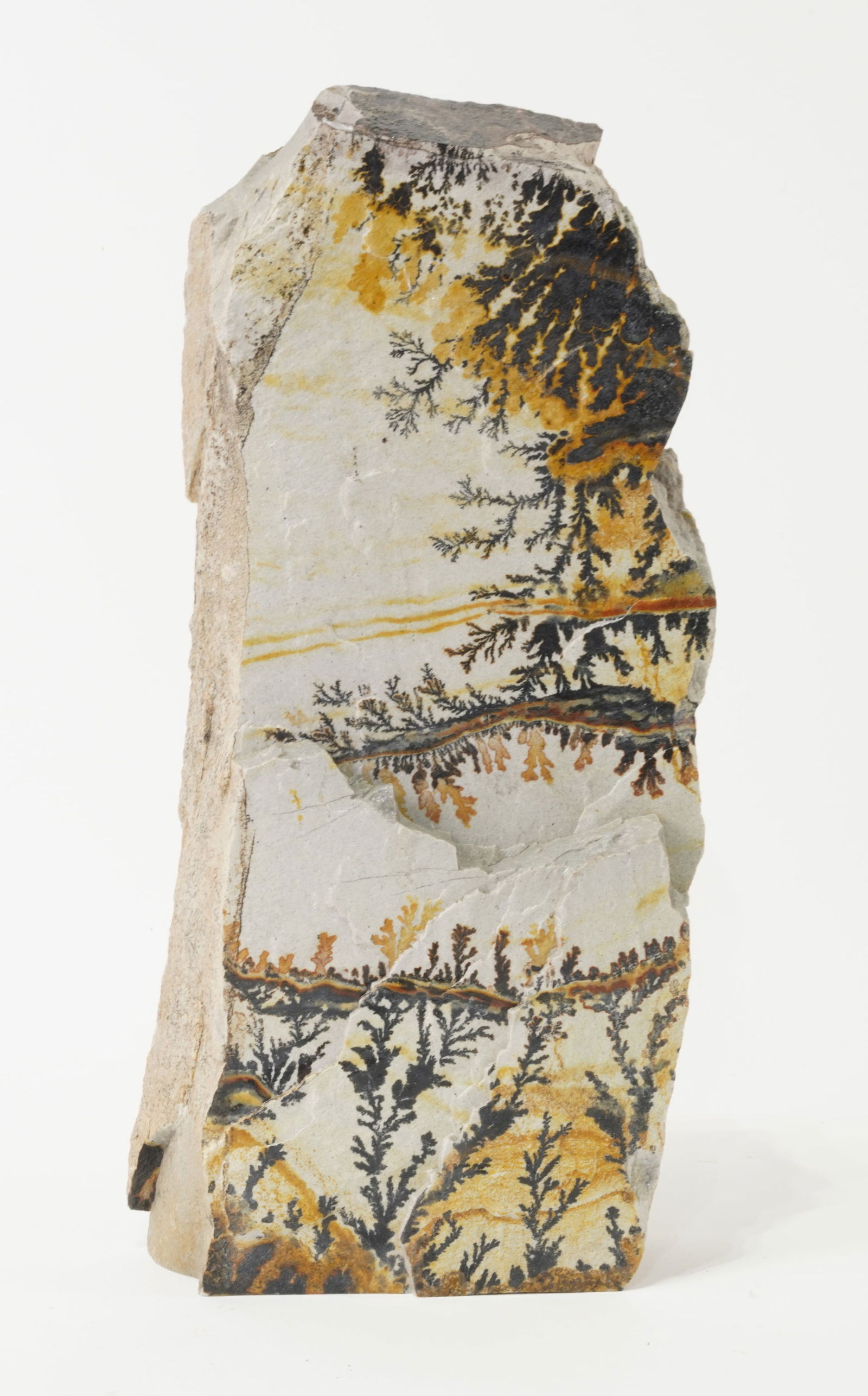 Huge Double-Sided Utah Dendrite: Huge, double-sided, landscape-like Utah dendrite. 12.25" x 5.5" x 2.5". 9 pounds, 14 ounces.