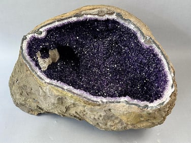 122 Pound Uruguayan Amethyst Geode WIth Large Calcite Crystal - MONUMENT