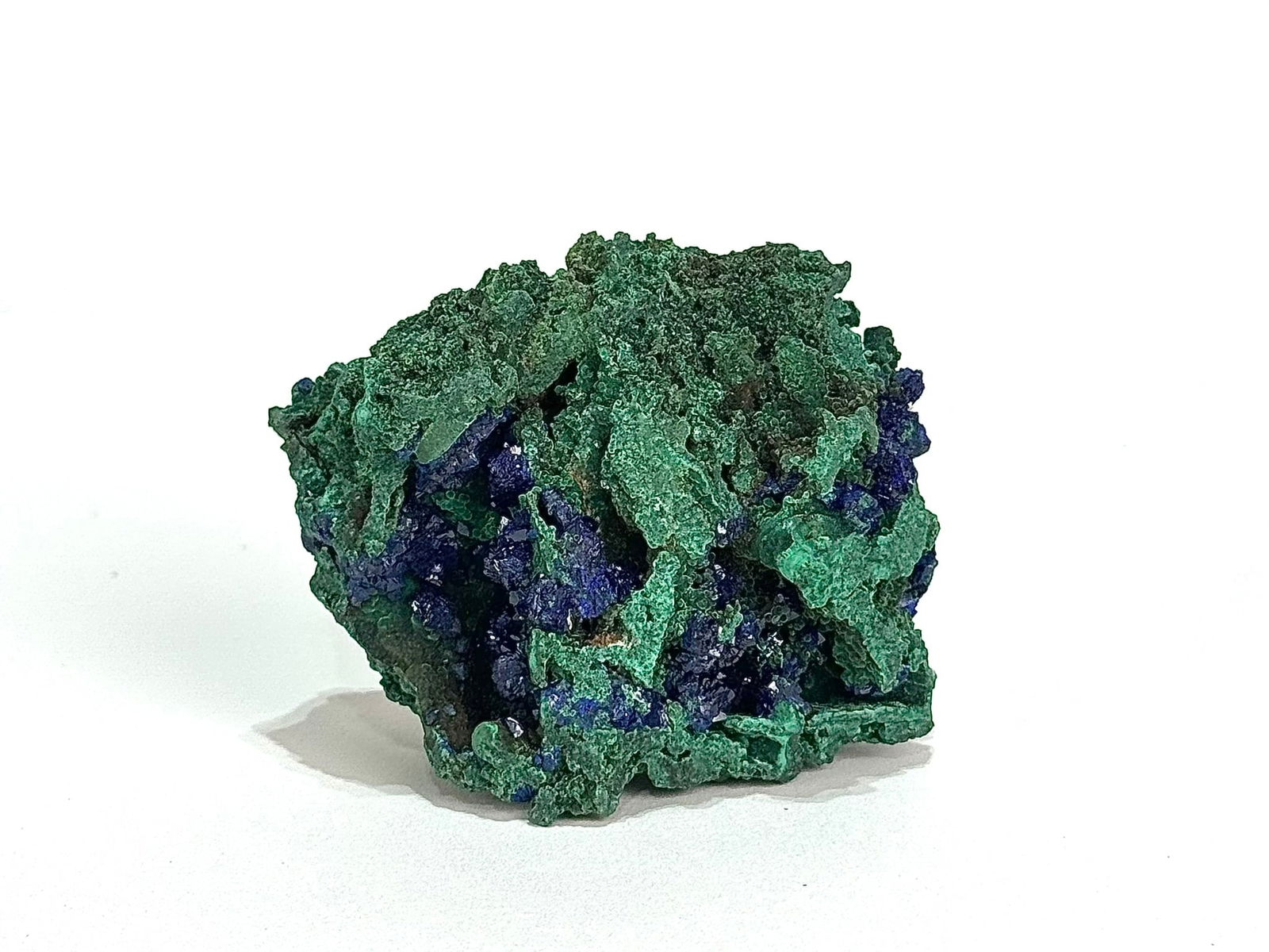 Gemmy Azurite and Malachite Specimen: Gemmy azurite and malachite specimen. 194 grams.