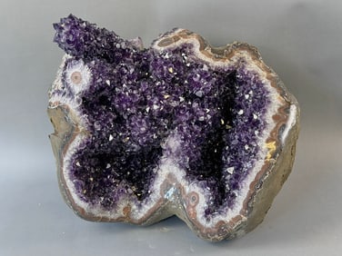 94 Pound Uruguayan Amethyst Geode WIth Large Stalactites - MONUMENT