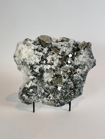Cubic Pyrite and Quartz Plate