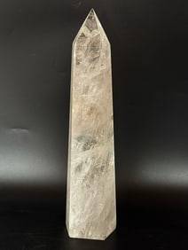 Huge Clear Quartz Crystal Obelisk With Inclusions