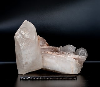 Large Quartz Cluster with Hematite Shading