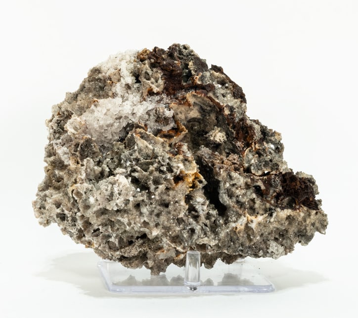 Sparkling Calcite Stalactite Formation: Sparking calcite and barite formation. 6" x 7.5" x 4". 3 pounds, 5 ounces.