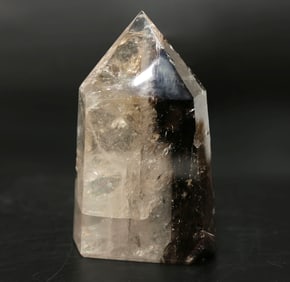 Rare Clear and Smoky Quartz Crystal Obelisk With Inclusions