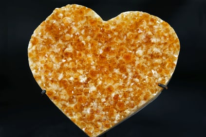Citrine Crystal Heart on Stand