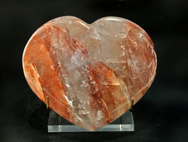Polished Hematoid Quartz Heart