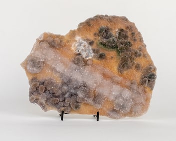 Amethyst, Quartz and Hematite Flower Formation