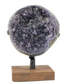 Uruguayan Amethyst Cluster on Custom Wood Stand