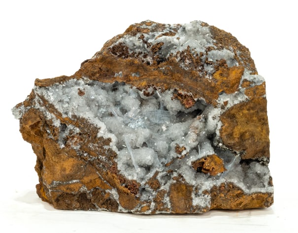 Blue Barite Formation: Rare blue barite formation with large blades. 5" x 6.25" x 3.25". 3 pounds, 12 ounces.