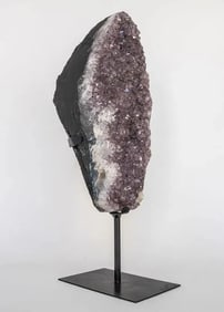 Amethyst Cluster on Metal Stand
