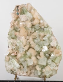 Large Green Apophyllite and Stilbite Plate