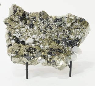 Cubic Pyrite, Sphalerite, Apatite and Fluorescent Calcite Formation