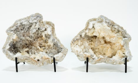 Keokuk Quartz Geode Pair