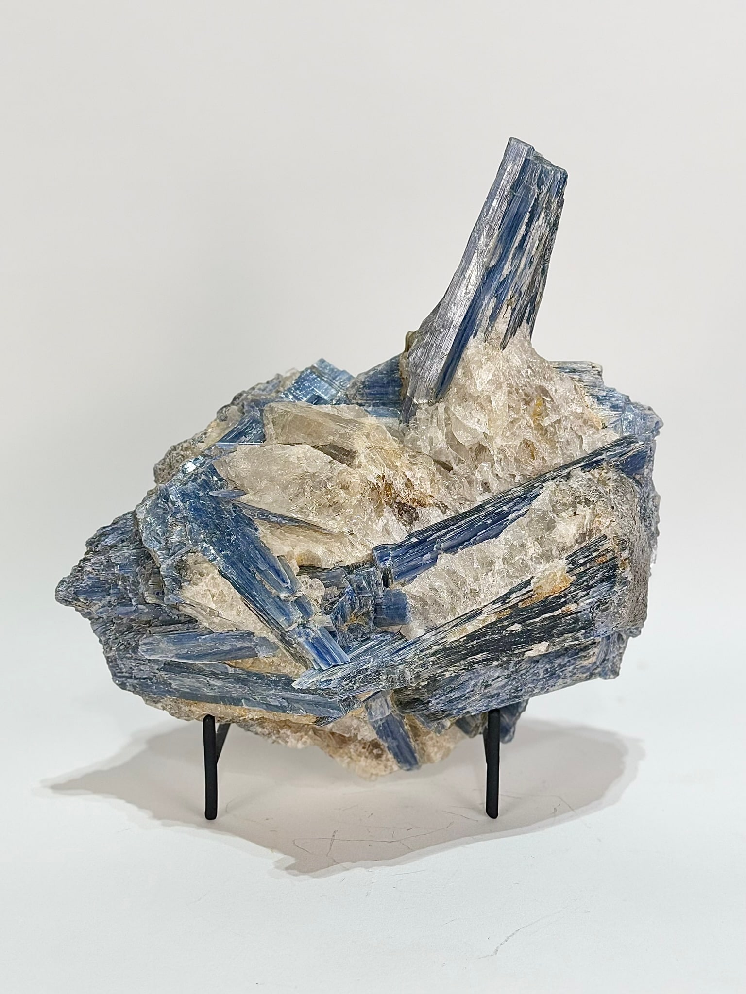 Kyanite and Quartz Formation: Kyanite and quartz formation from Brazil. 9” x 9” x 5”. 10 pounds, 3 ounces.