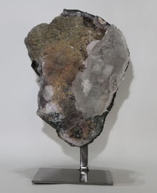 Amethyst and Selenite Formation on Custom Stand