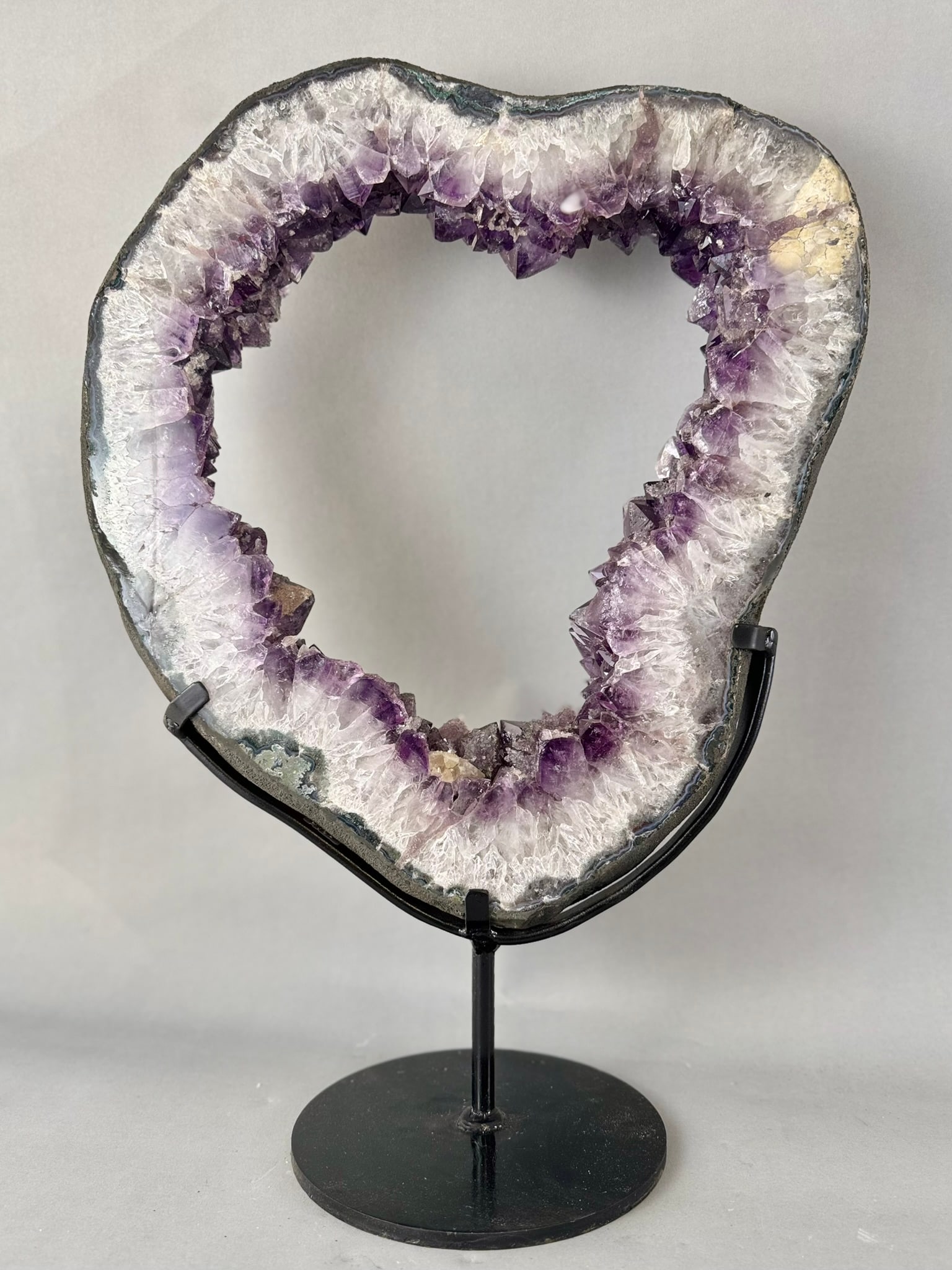 Large Amethyst Geode Ring on Metal Stand (1 of 6)