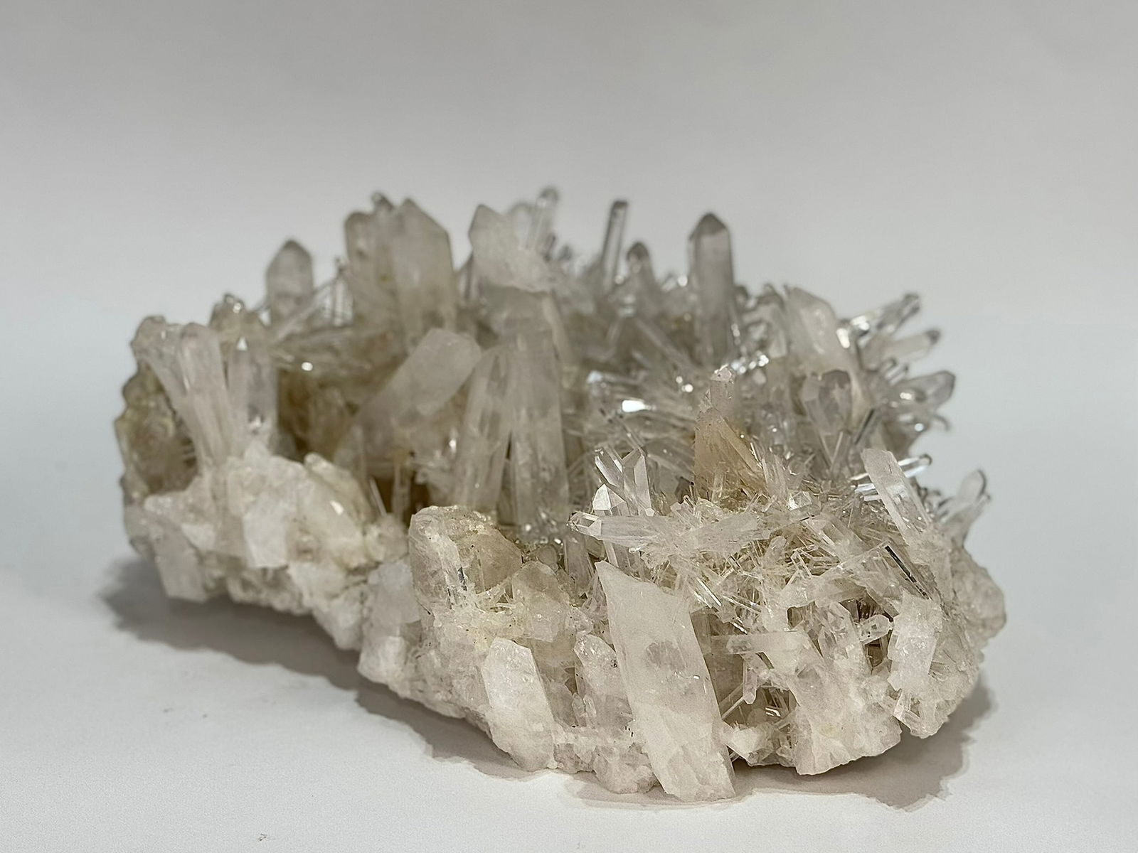 Rare Blue Smoke Quartz Cluster: Beautiful and rare Blue Smoke Quartz cluster from La Belleza, Santander, Colombia. 9” x 12” x 6”. 15 pounds, 9 ounces.