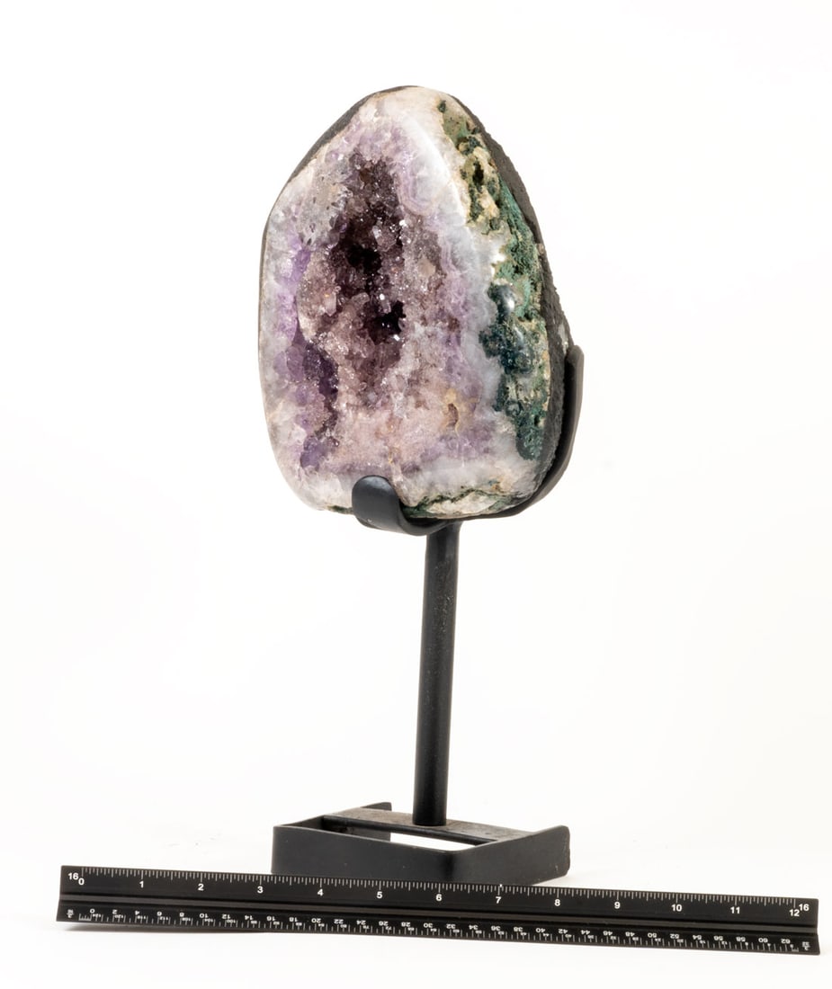 Amethyst Geode on Tall Stand - 2