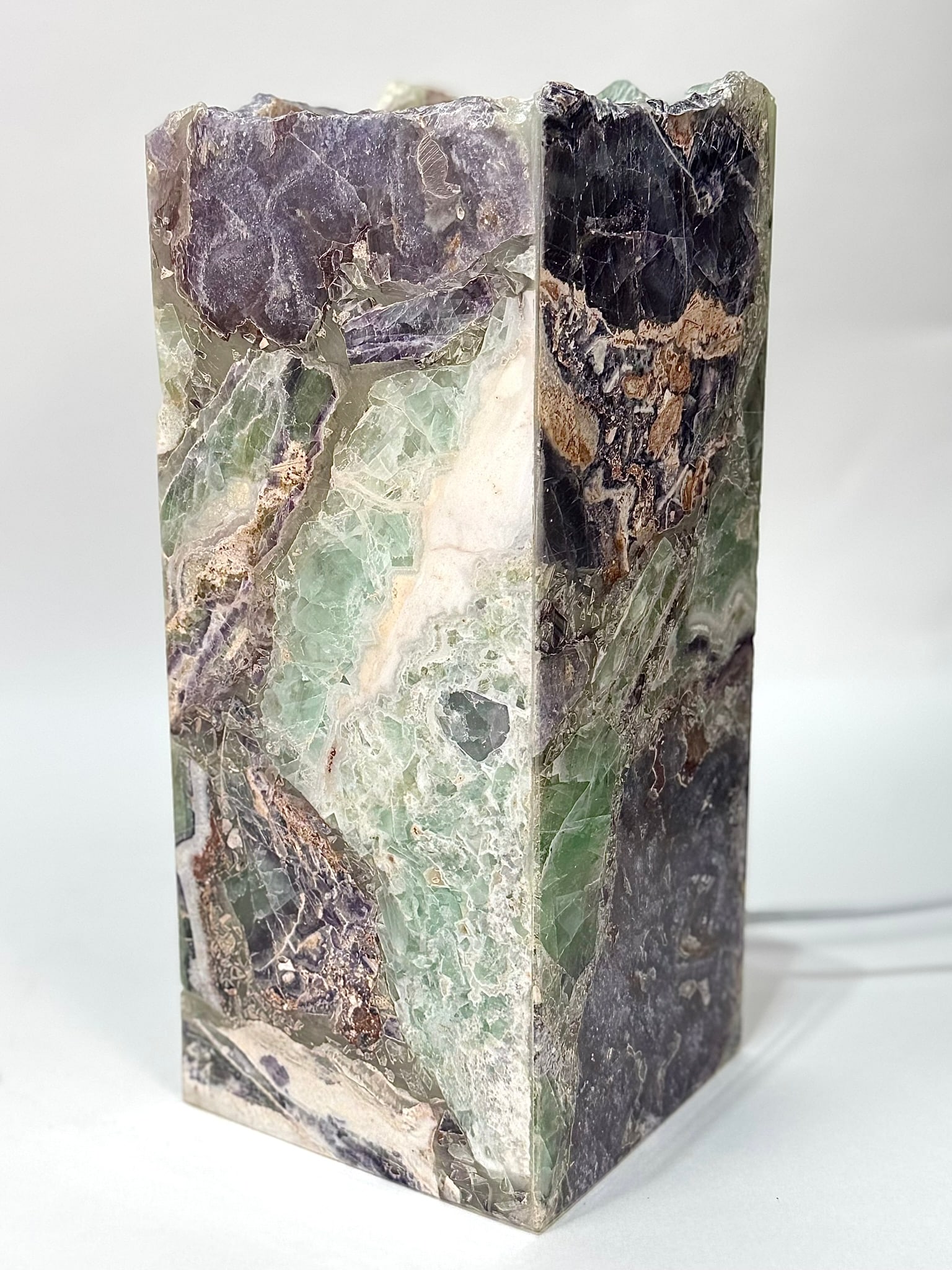 Mexican Fluorite Box Table Lamp - 8