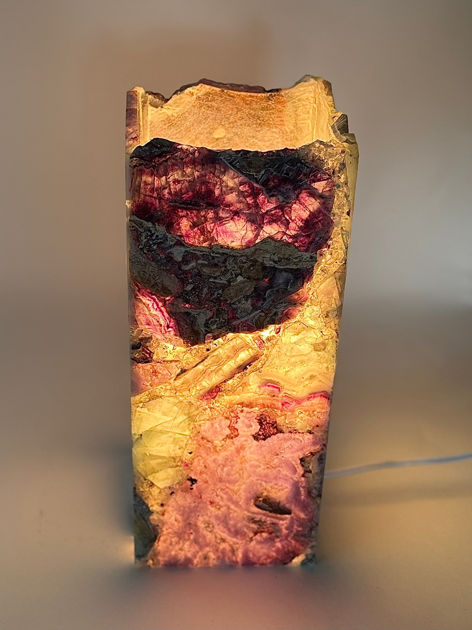 Mexican Fluorite Box Table Lamp - 5