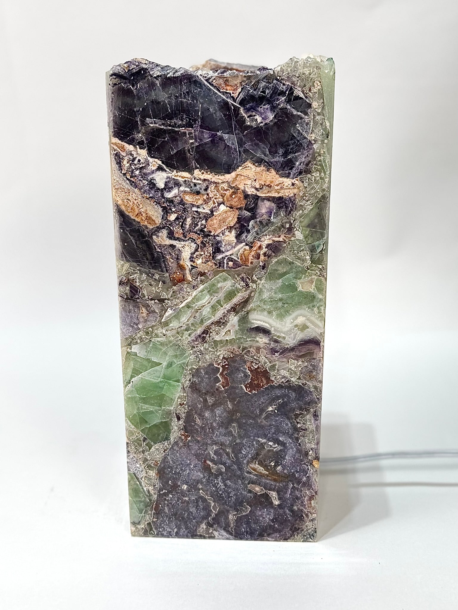 Mexican Fluorite Box Table Lamp - 6