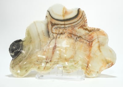 Large Scalloped Mexican Onyx Centerpiece