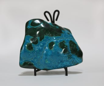 Polished Malachite and Chrysocolla Specimen